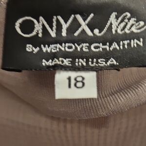 Onyx Nite Sophisticated Taupe Gown Set